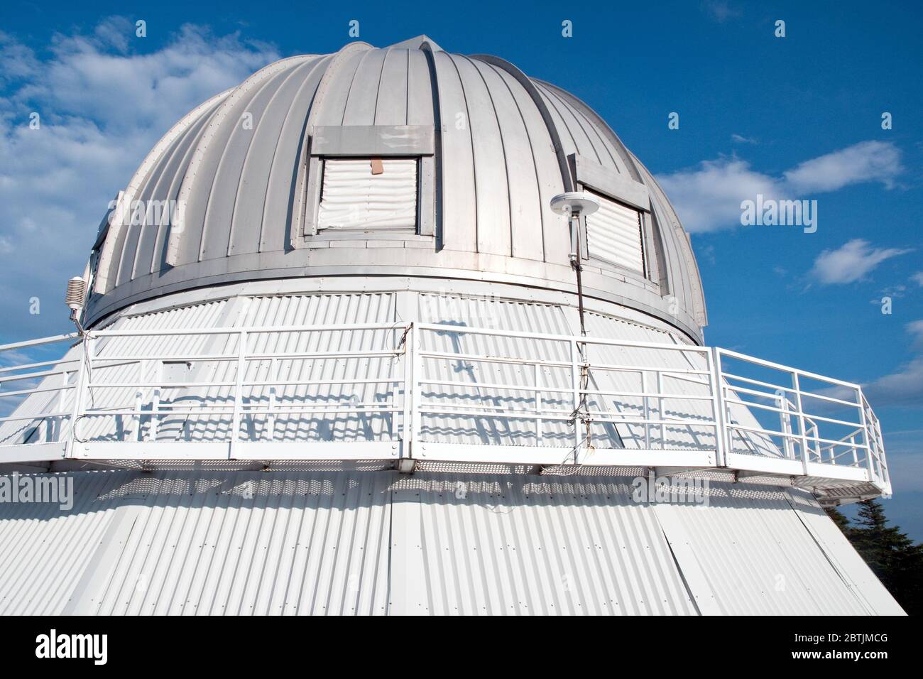 The Mont Megantic Astronomical Observatory in the dark sky preserve in Mont Megantic National Park, Appalachia, Eastern Townships, Quebec, Canada. Stock Photo