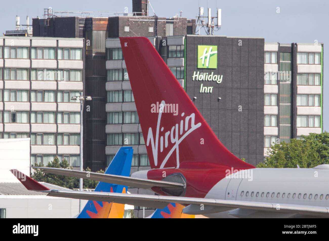 Jet2 airlines grounded at glasgow airport hires stock photography and