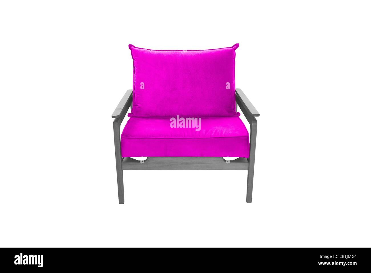 Pink armchair. Modern designer chair on white background. Texture chair ...