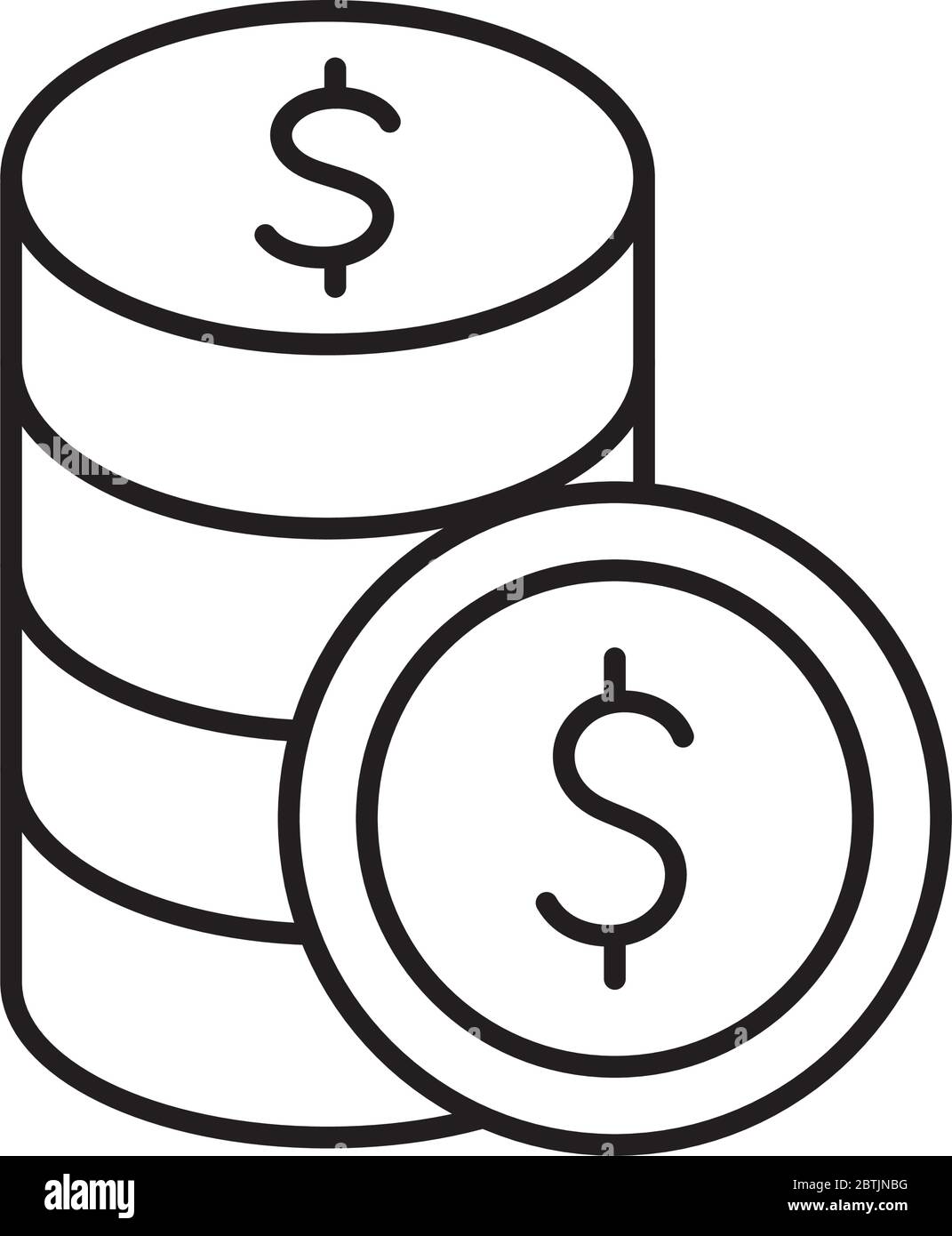 Coins line style icon vector design Stock Vector Image & Art - Alamy