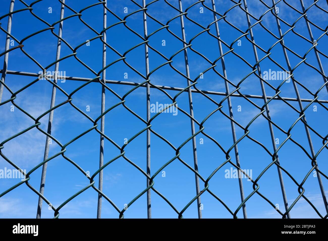 chain-link fence Stock Photo