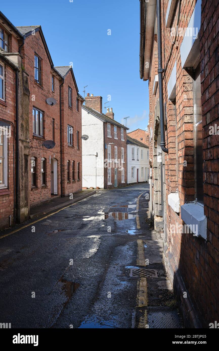 street of old buildings in Wem, Shropshire, UK Stock Photo Alamy