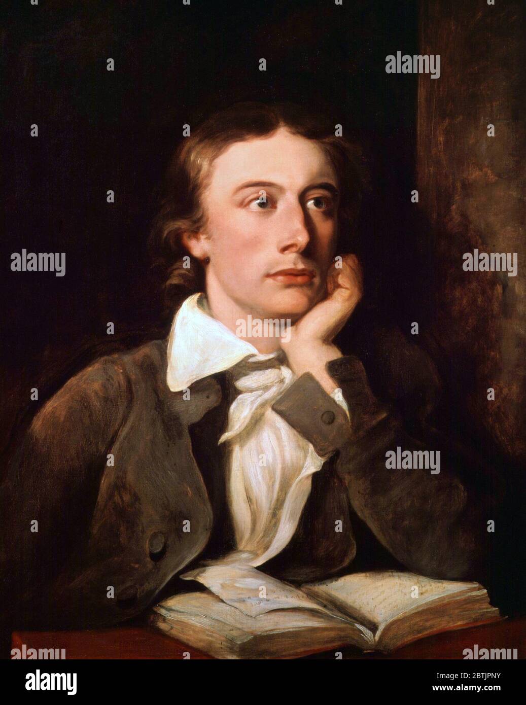 John Keats (1795-1821), portrait by William Hilton, oil on canvas, 1822. Stock Photo