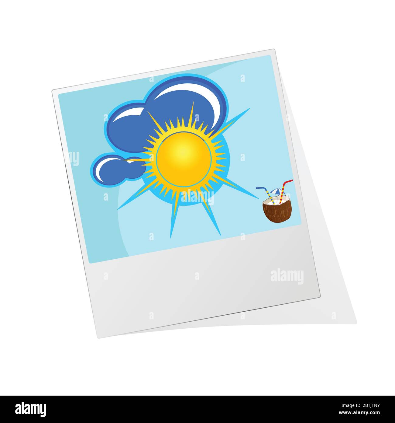 photo frame with sun icon vector illustration Stock Vector Image & Art ...