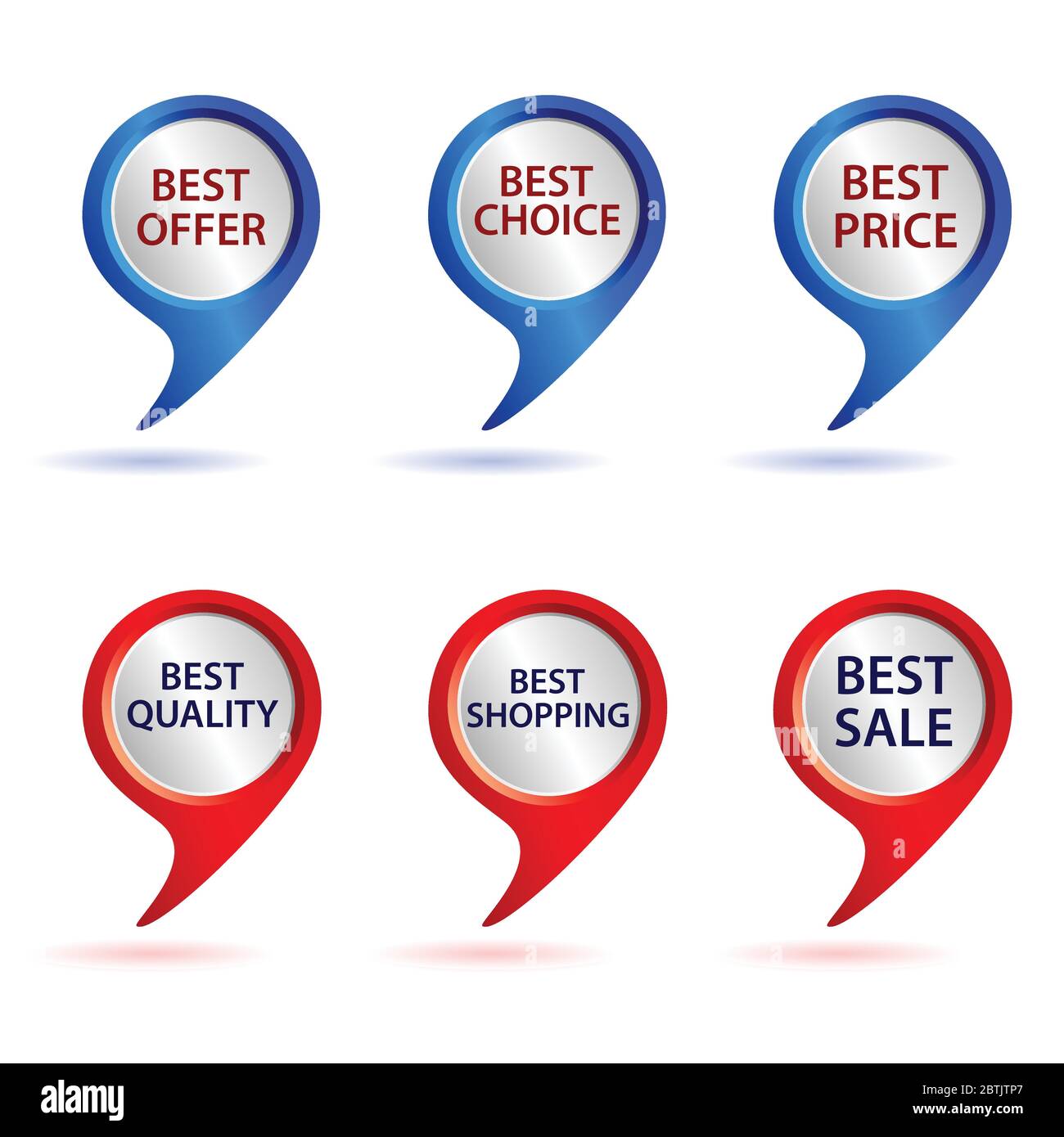 pointers blue and red vector illustration Stock Vector