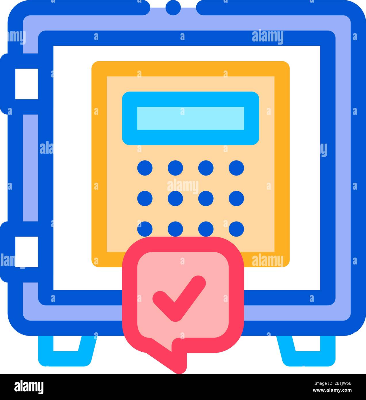 code safe icon vector outline illustration Stock Vector Image & Art - Alamy