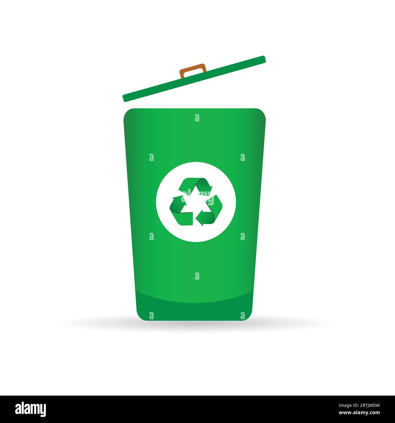 sign for recycling vector on a green trash can Stock Vector Image & Art ...
