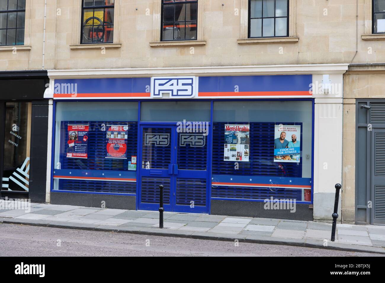 F45 Health and Fitness, in Westgate Buildings near Kingsmead Square, Bath Stock Photo