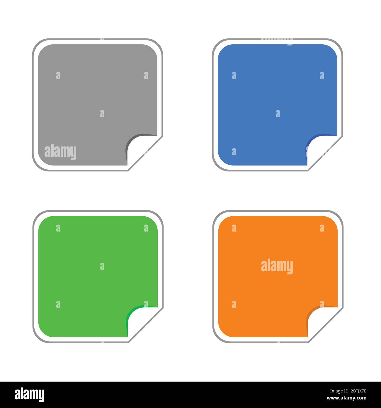 stickers color vector illustration on a white Stock Vector Image & Art ...