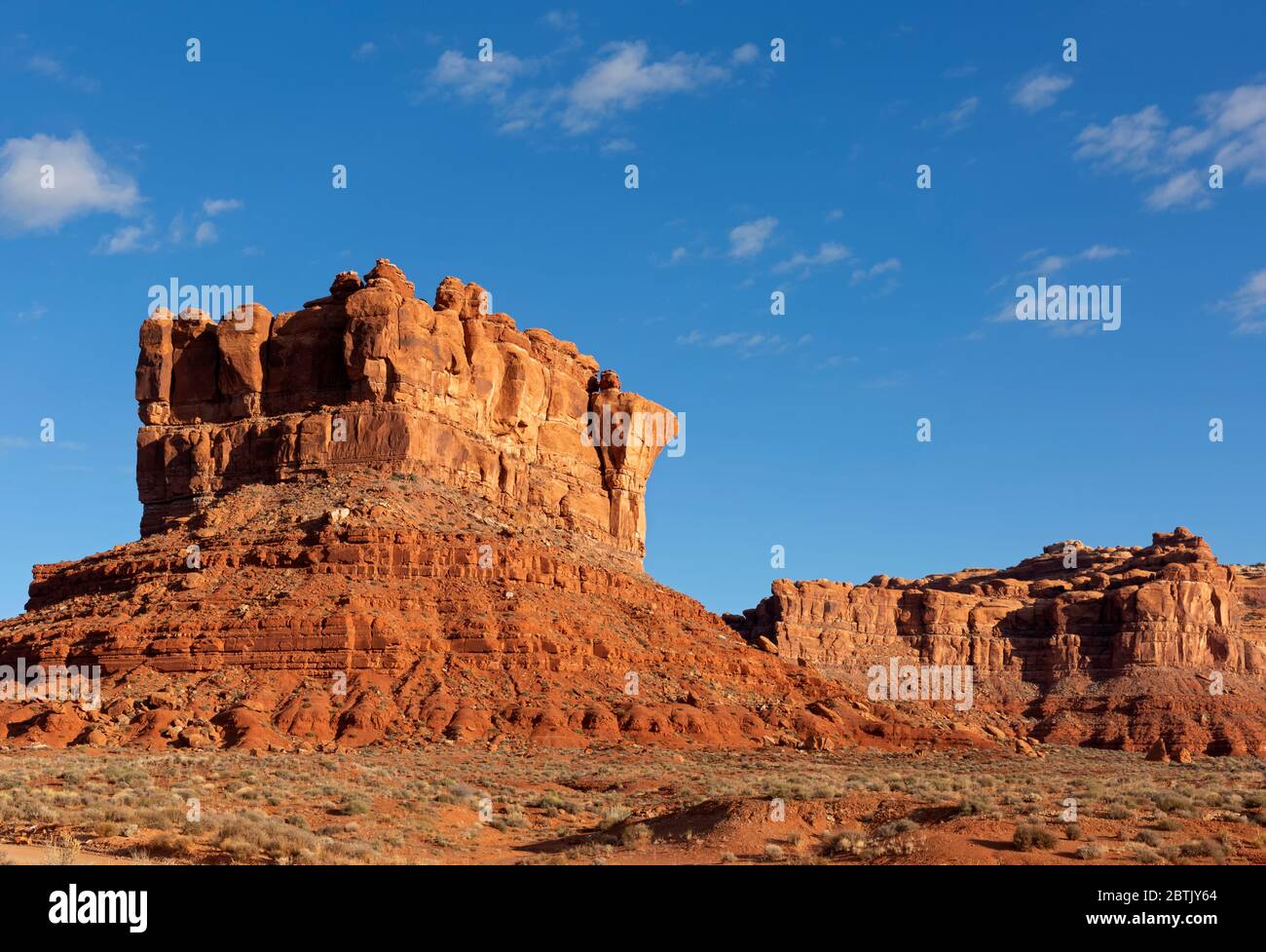 UT00698-00...UTAH - Colorful buttes in the Valley of the Gods, an area of critical environmental concern. Stock Photo