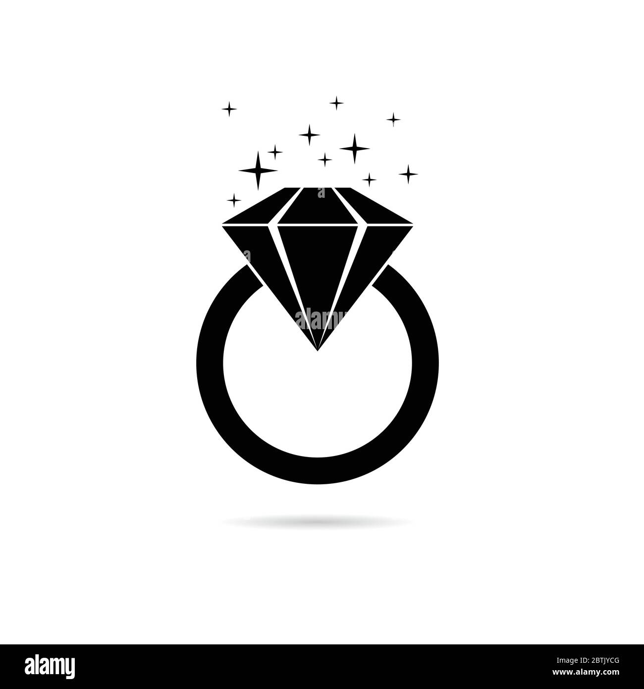 diamond ring vector illustration Stock Vector