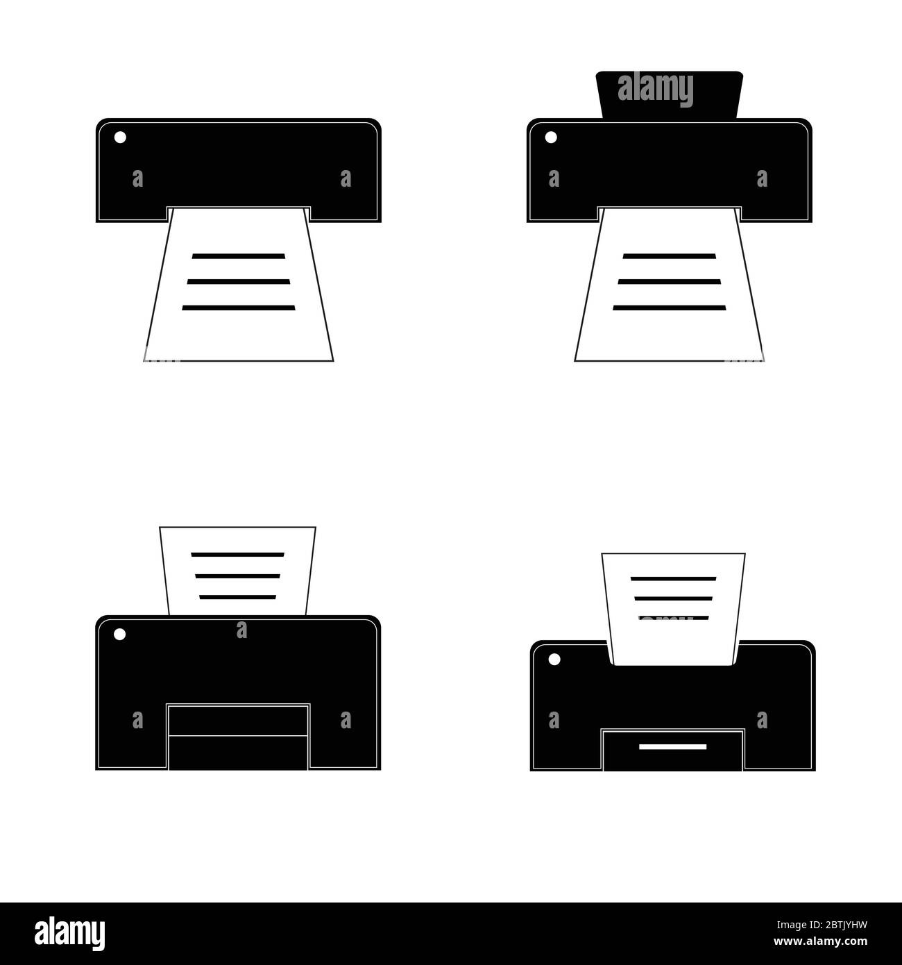 Printing icon sign buttons Stock Vector Images - Alamy