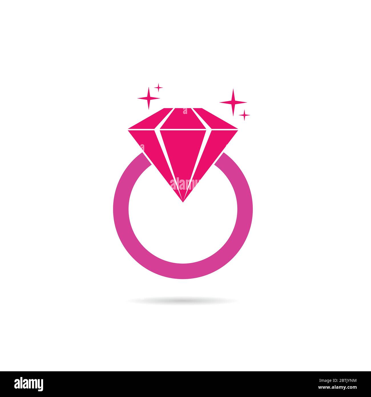 diamond ring pink vector illustration Stock Vector