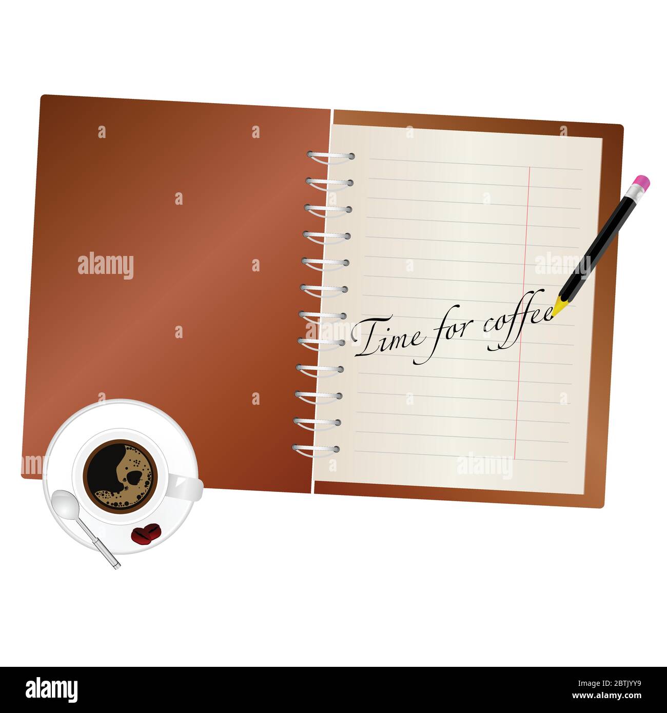 time for coffee vector illustration Stock Vector