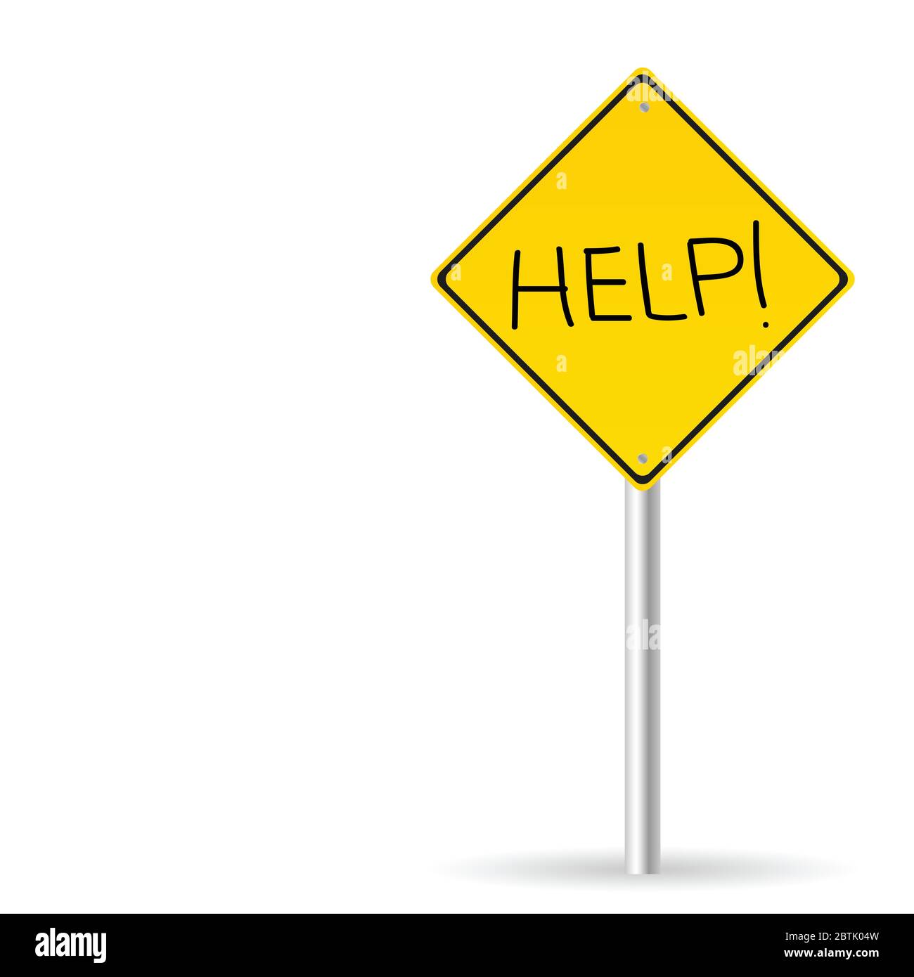 signboard help color vector illustration Stock Vector Image & Art - Alamy