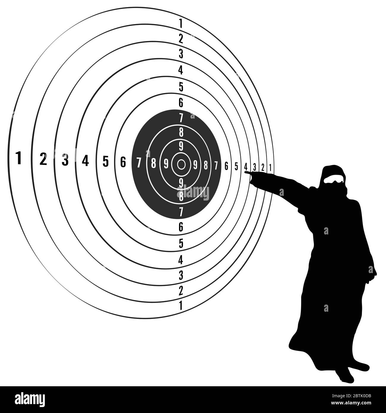 target with man vector illustration Stock Vector