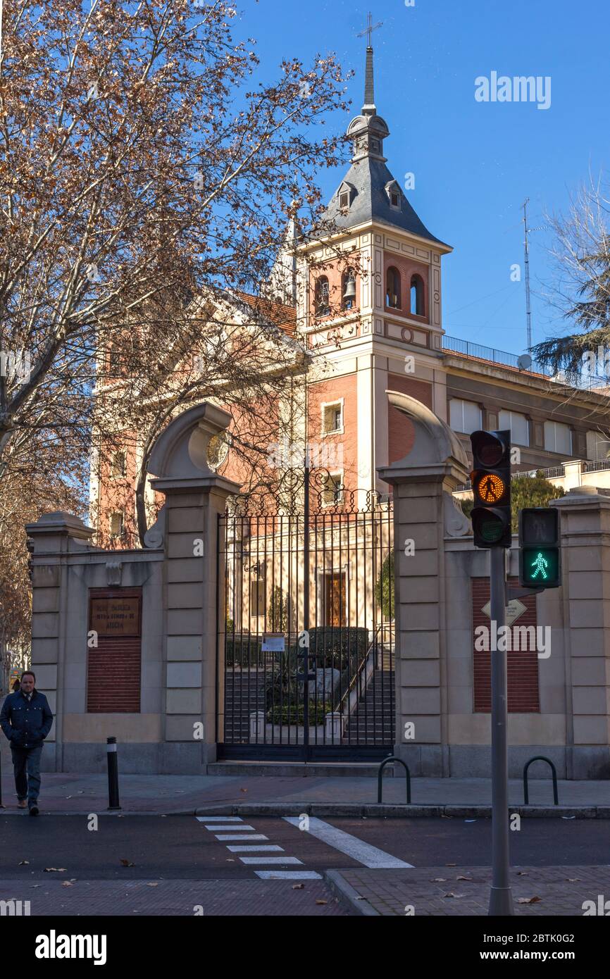 MADRID, SPAIN - JANUARY 22, 2018: Basilica of Our Lady of Atocha in City of Madrid, Spain Stock Photo