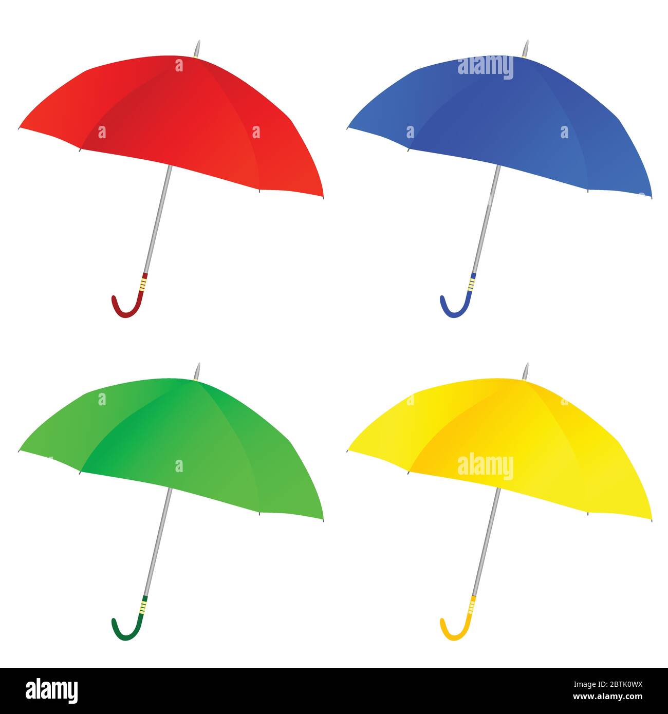 Silver umbrella Stock Vector Images - Alamy
