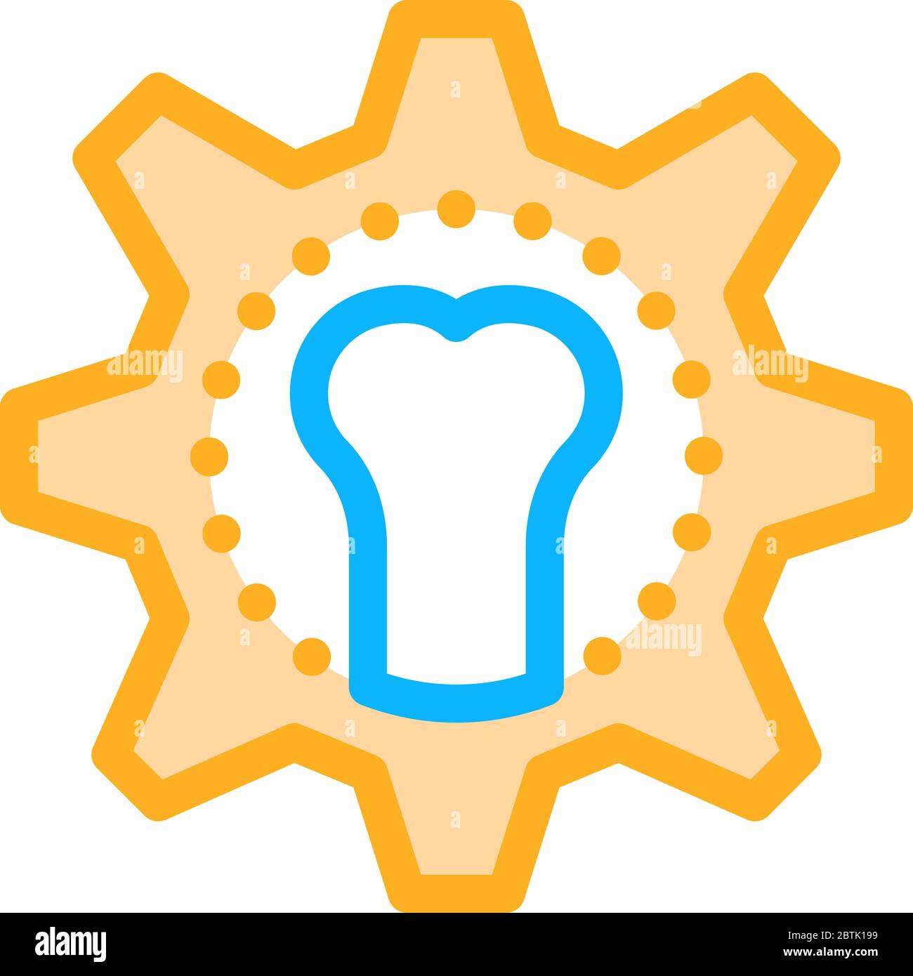 joint restoration icon vector outline illustration Stock Vector