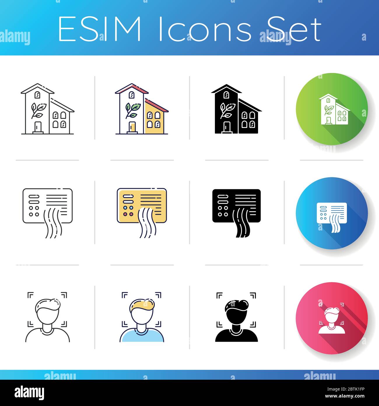 Sustainable development icons set Stock Vector