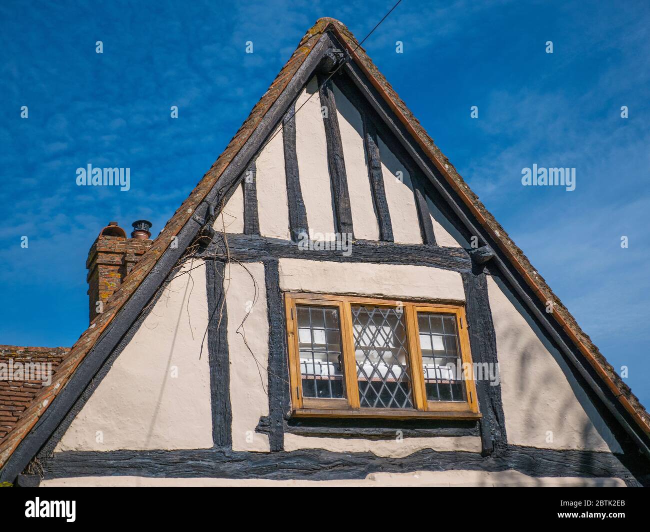 Tudor House, Kidmore End, South Oxfordshire, low Chiltern Hills ...