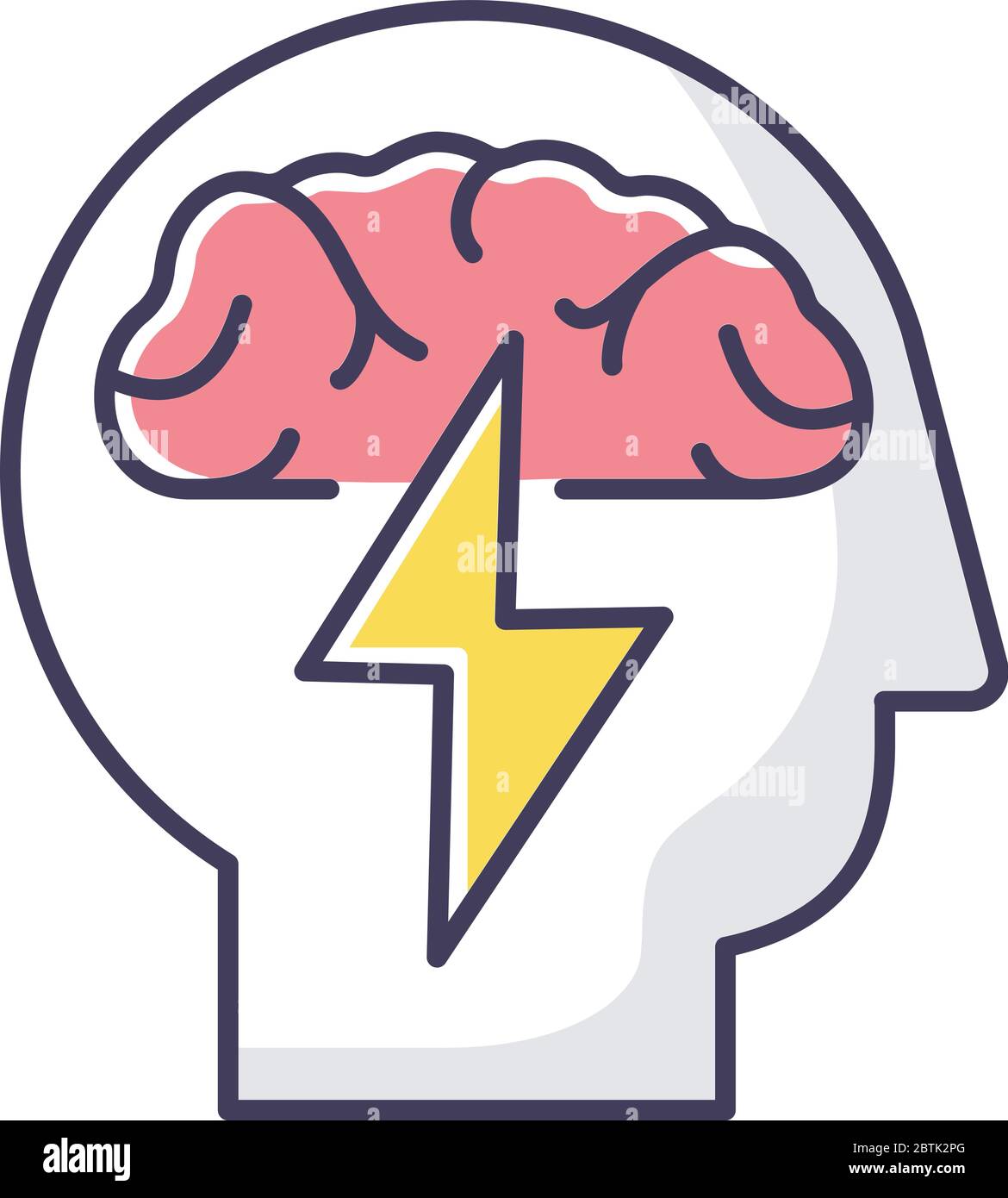 Brainstorming RGB color icon Stock Vector