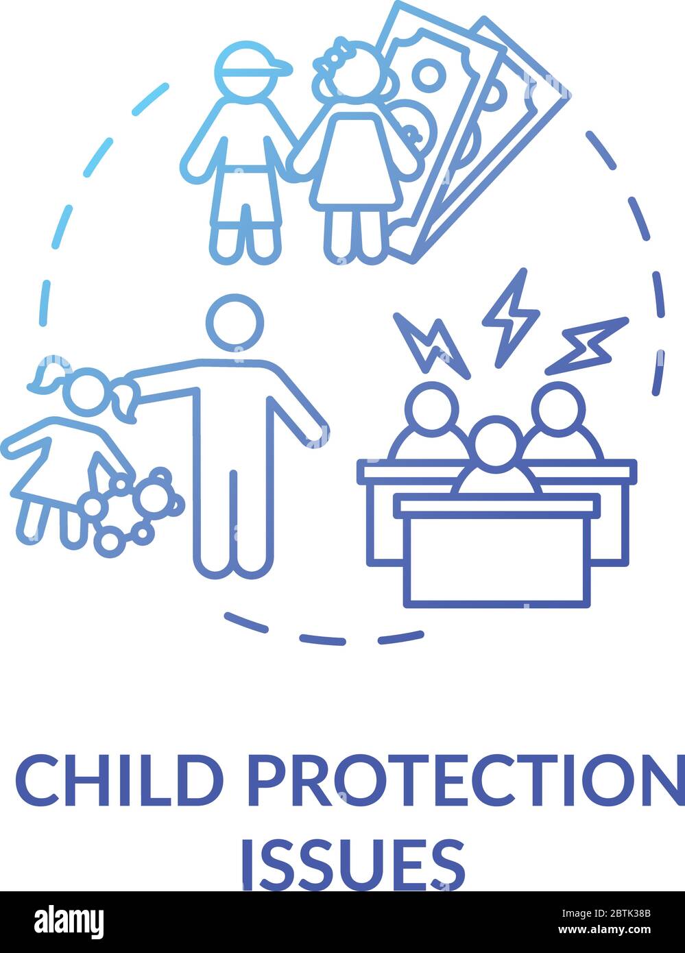 Child protection issues concept icon Stock Vector Image & Art Alamy