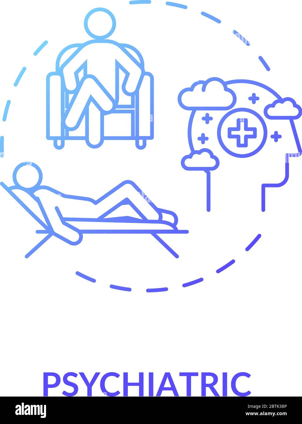 Psychiatric help concept icon Stock Vector Image & Art Alamy