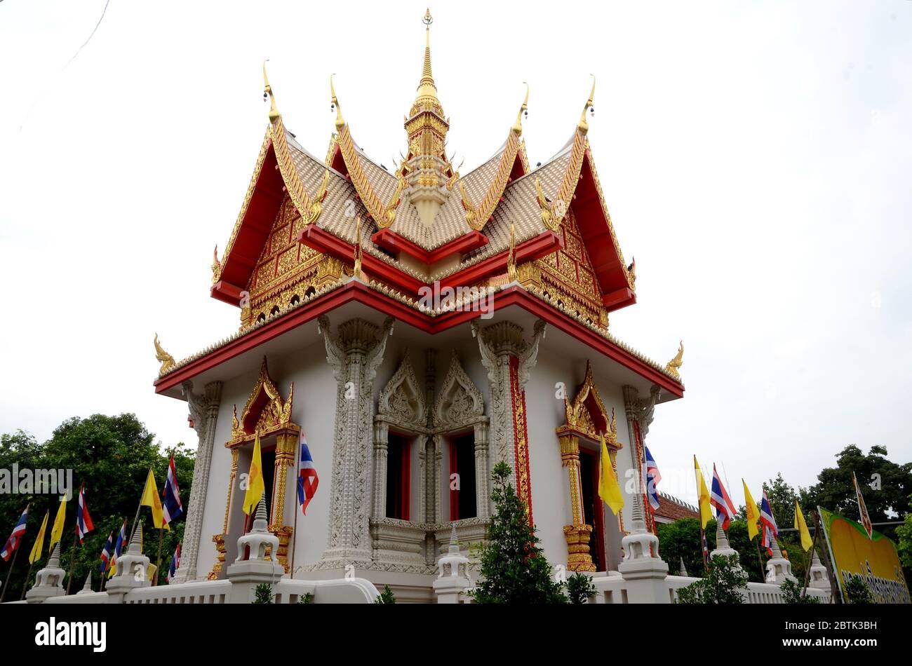 Beautiful pagoda at Wat Ratburana in Phitsanulok Stock Photo