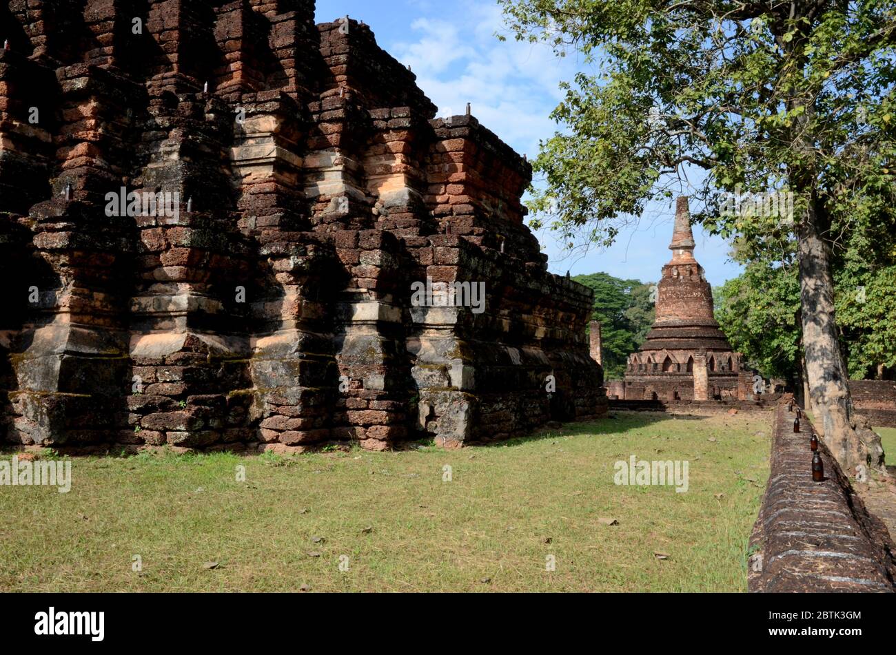 Former ordination hall of Wat Phra Kaew in Kamphaeng Phet Stock Photo