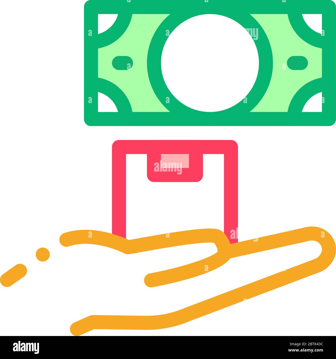 ransom for money at pawnshop icon vector outline illustration Stock ...