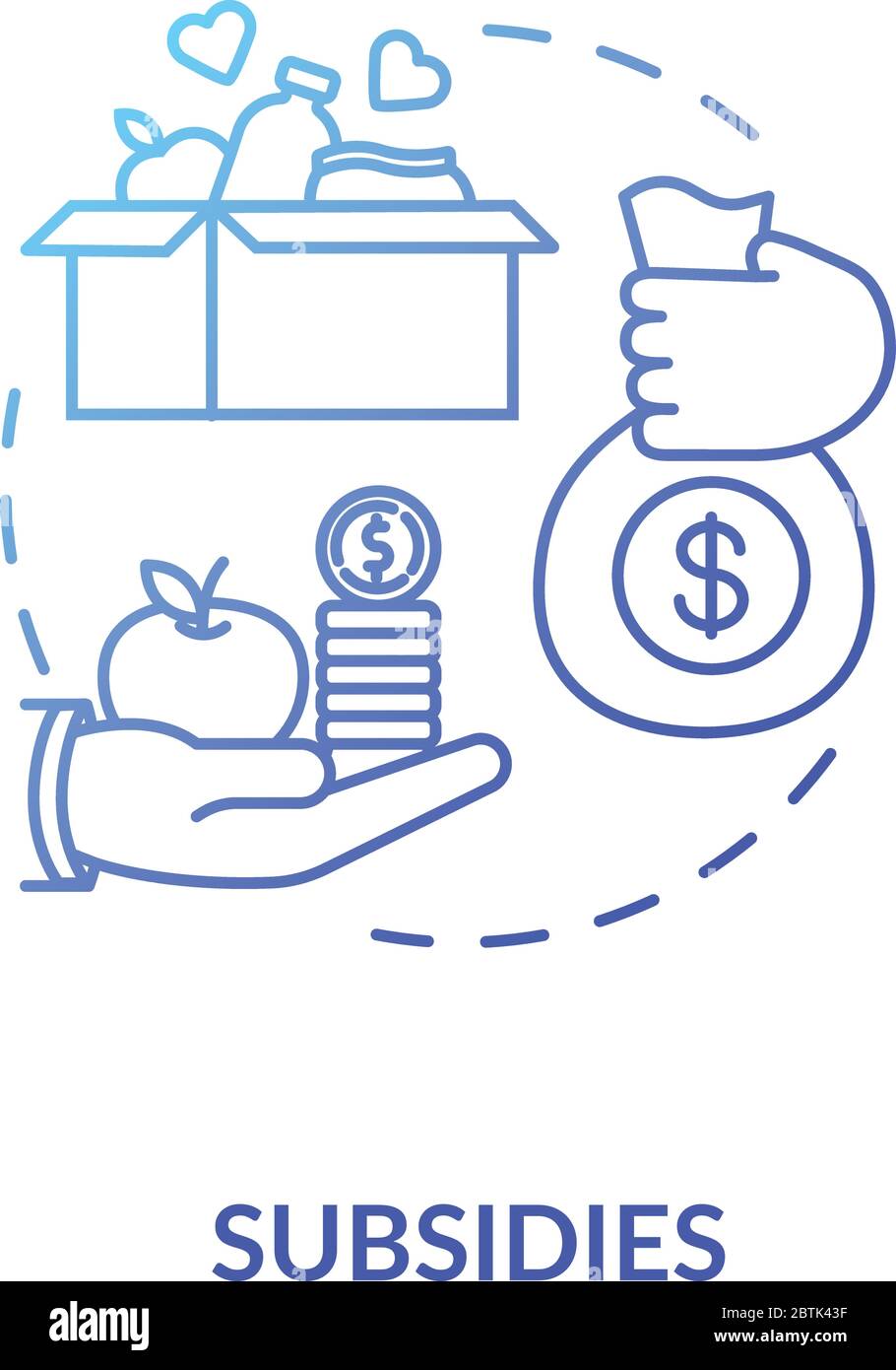 Subsidies concept icon Stock Vector Image & Art - Alamy