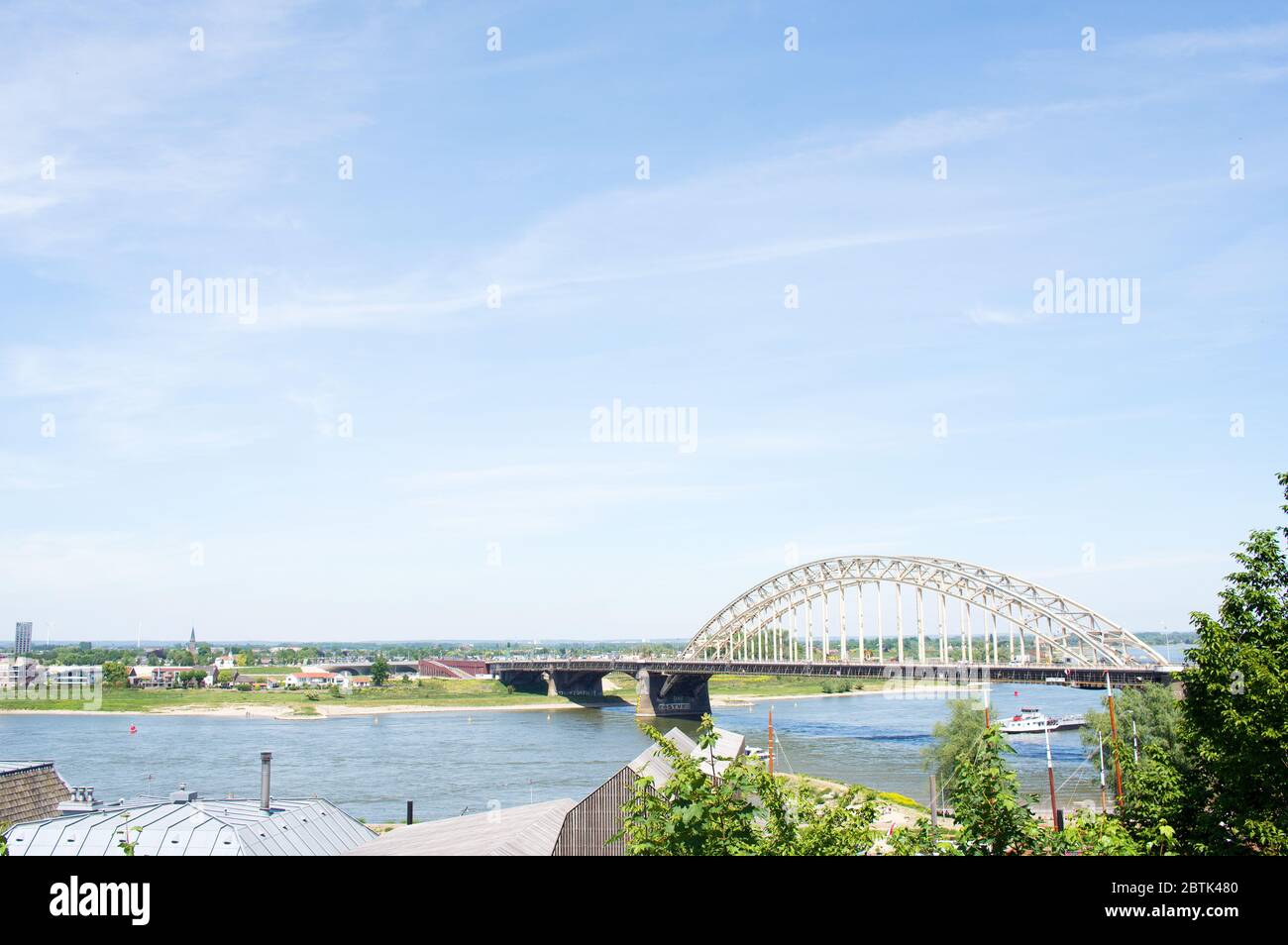 Waalbrug over the river the Waal in Nijmegen, Netherlands Stock Photo