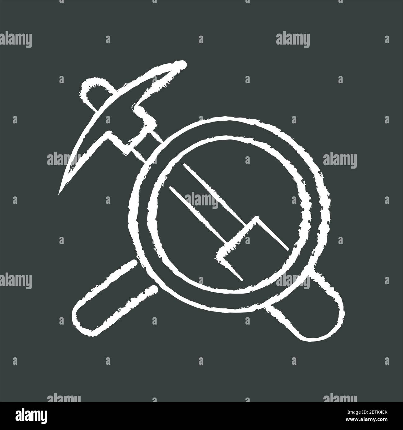Geology chalk white icon on black background Stock Vector Image & Art ...