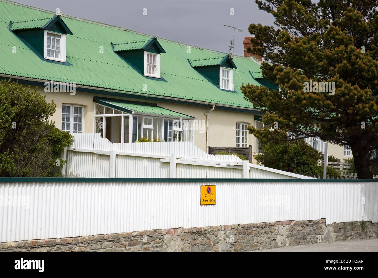 Houses on Ross Road in Port Stanley, Falkland Islands (Islas Malvinas