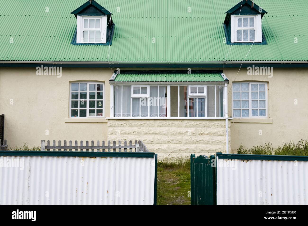 Houses on Ross Road in Port Stanley, Falkland Islands (Islas Malvinas