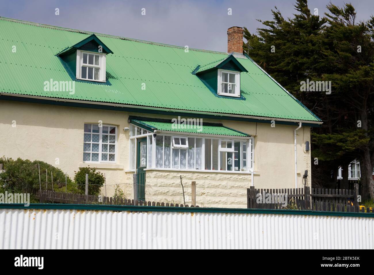 Houses on Ross Road in Port Stanley, Falkland Islands (Islas Malvinas