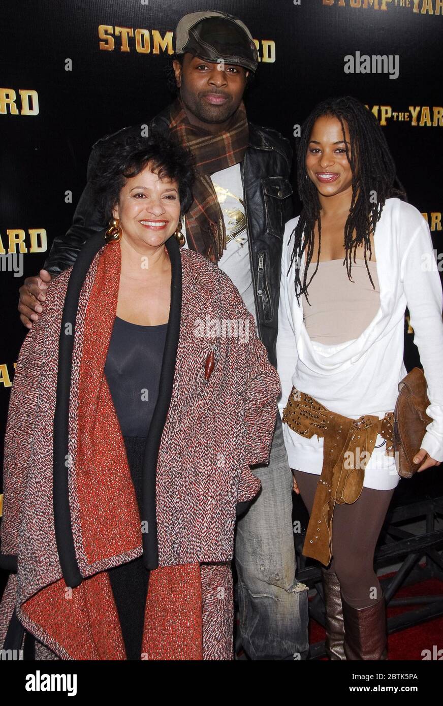 Debbie Allen, Dave Scott and Guest at the World Premiere of "Stomp The Yard" held at The