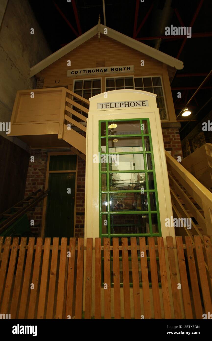 vintage railway signal box Stock Photo