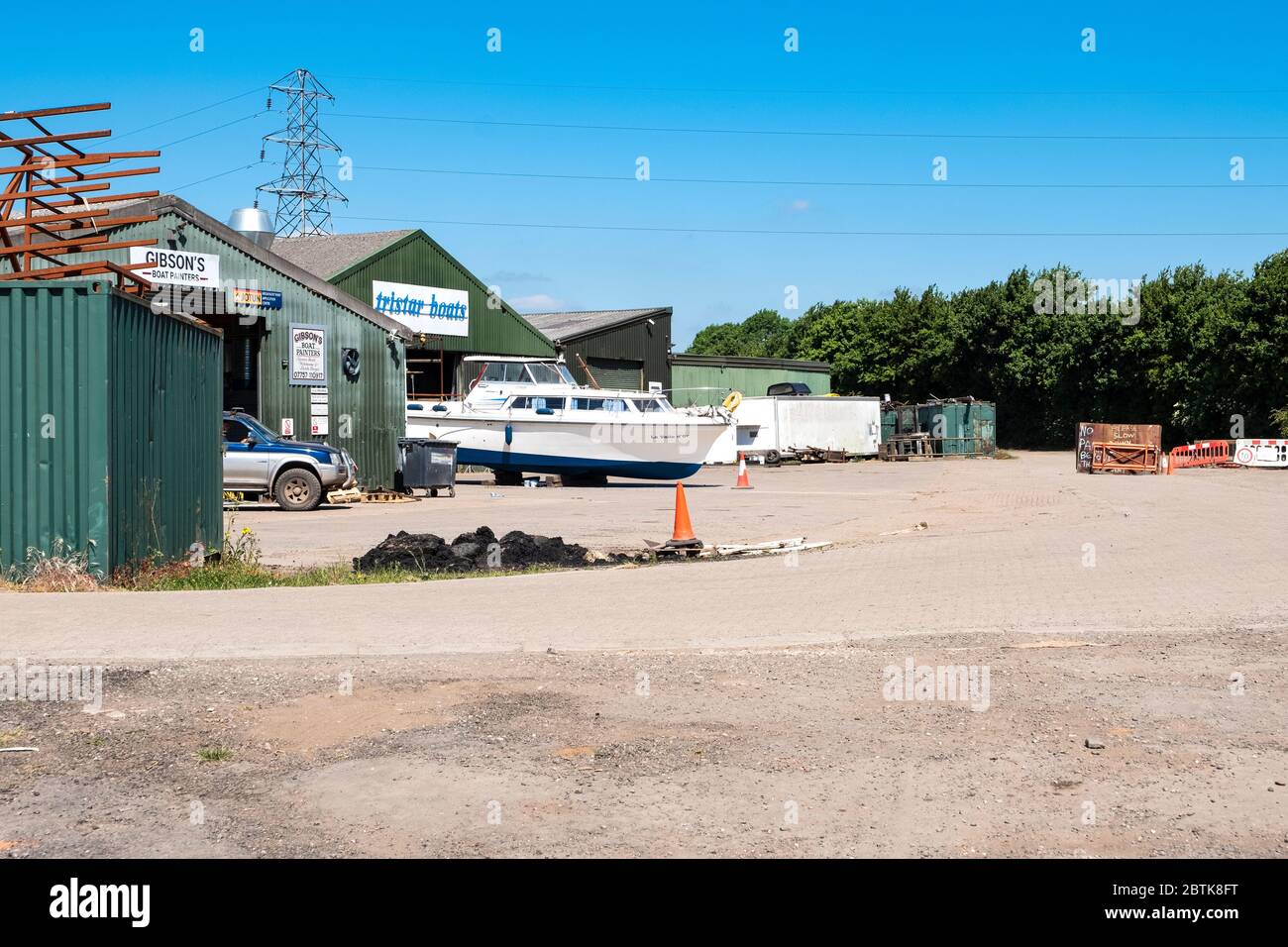 Boat yard repair business Stock Photo Alamy
