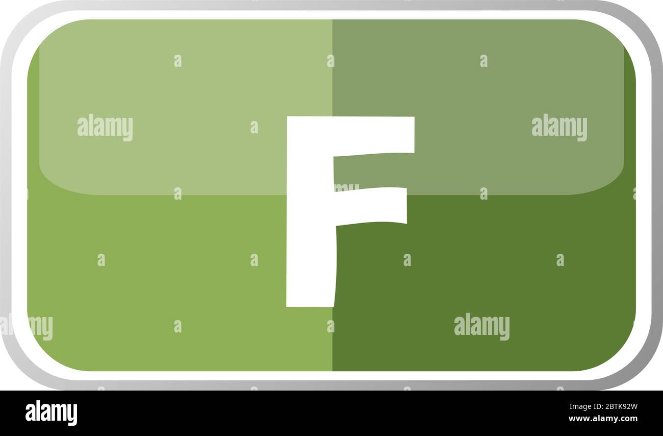 letter F in the web button. web icon logo design template elements ...