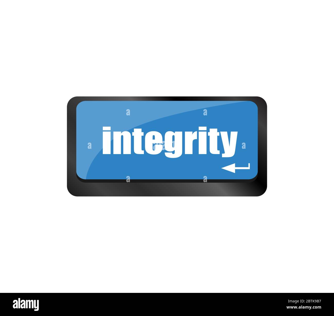 A computer keyboard with keys spelling integrity, Learn concept Stock ...