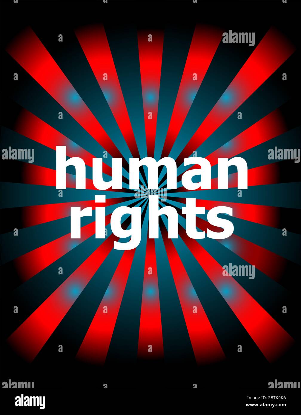 Human Rights Light Background Text Human rights. Law concept . Abstract background with red and blue ...