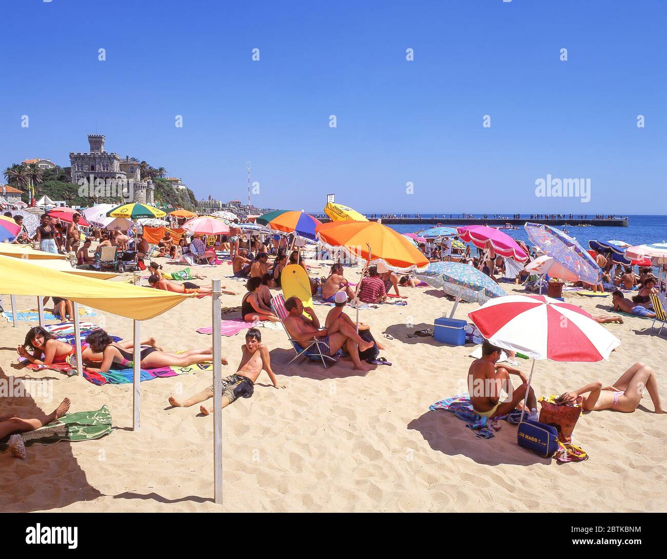 Praia do Tamariz, Estoril, Estoril Coast, Lisboa Region, Portugal Stock Photo