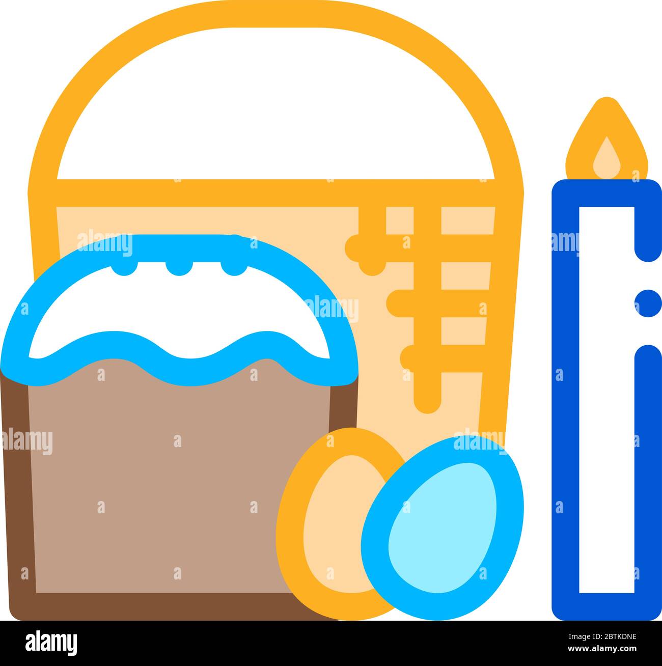 consecration of aster and eggs icon vector illustration Stock Vector