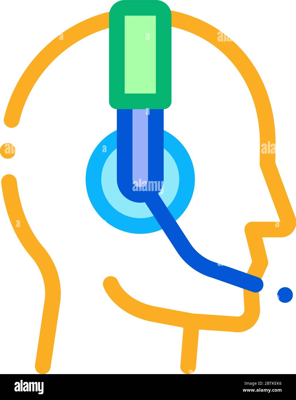 representative help line icon vector outline illustration Stock Vector ...