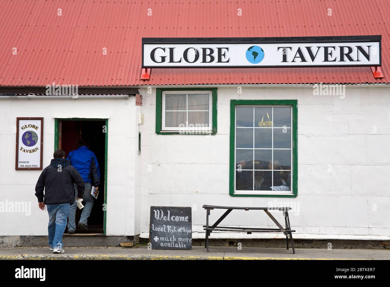 Globe Tavern in Port Stanley, Falkland Islands (Islas Malvinas), United Kingdom, South America Stock Photo