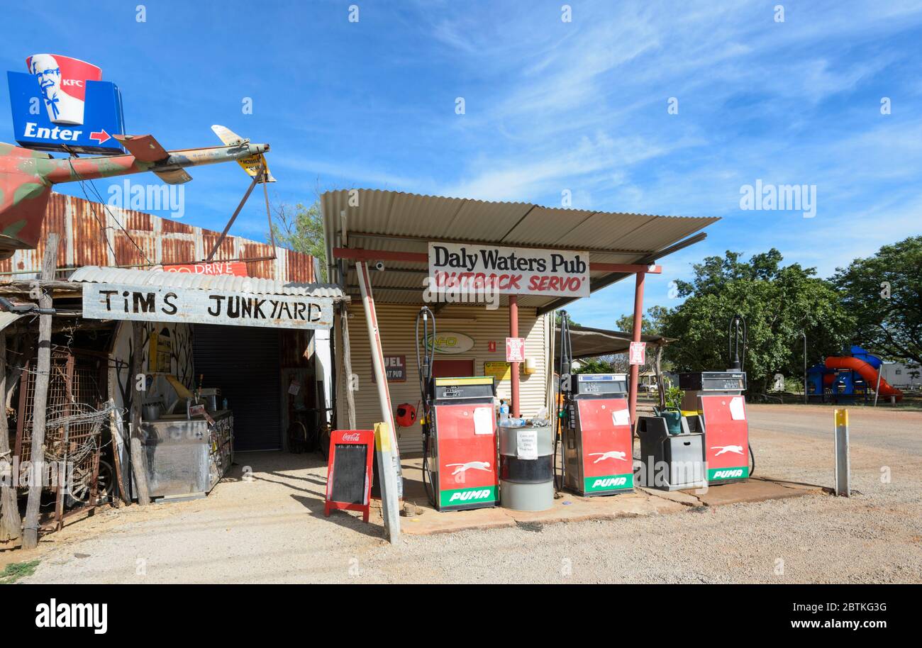 Daly Waters Pub Outback servo, Northern Territory, NT, Australia Stock Photo