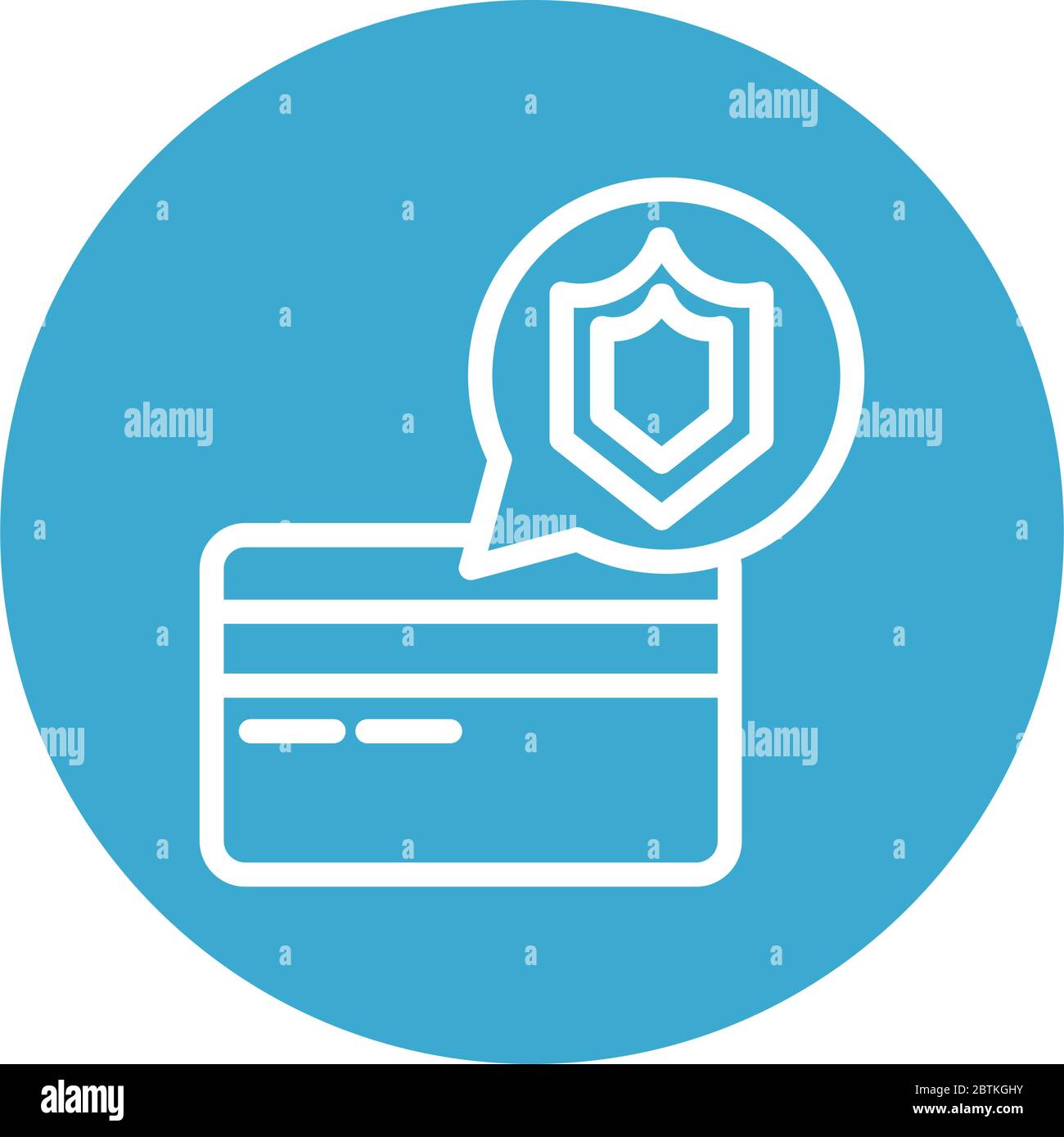 credit card with shield line style icon Stock Vector Image & Art - Alamy