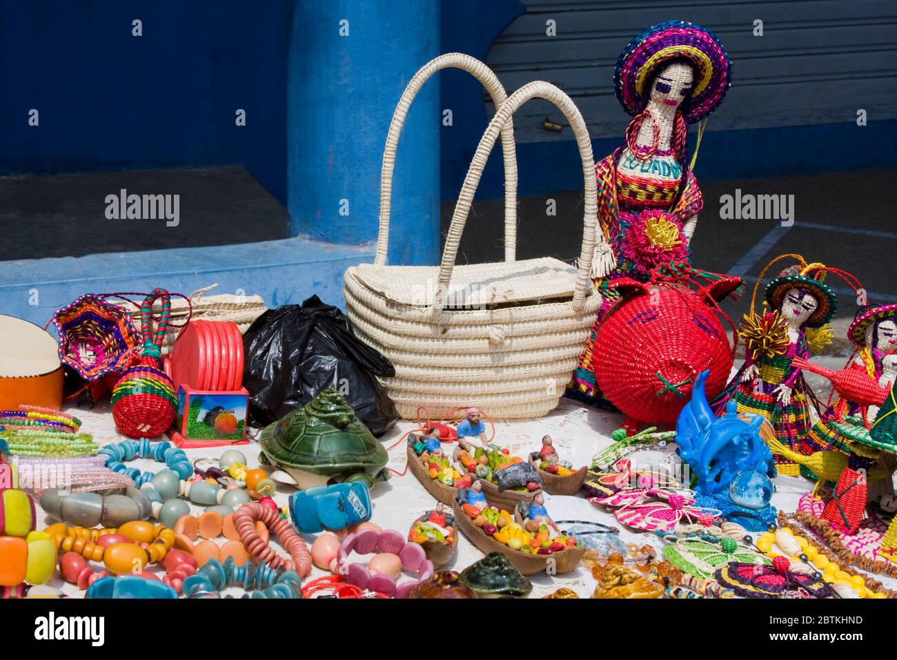 Craft market in Montecristi colonial town, Greater Manta area,  Ecuador,South America Stock Photo - Alamy